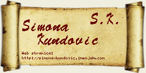 Simona Kundović vizit kartica
